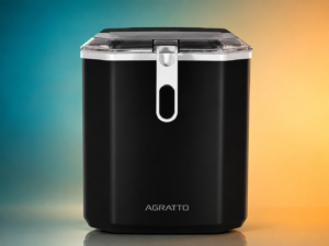 Máquina de gelo portátil Agratto MG-01 preta